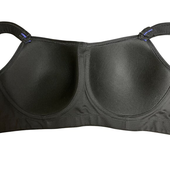 Soma Sport Max Support Contour Underwire Sports Bra Black Blue Sz 38A 051601 - Picture 4 of 6